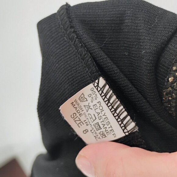 Club L London Gold & Black Dress Size 12 brand metallic bodycon textured sequin - Picture 14 of 14